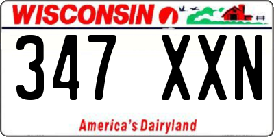 WI license plate 347XXN