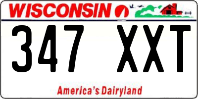 WI license plate 347XXT