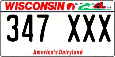 WI license plate 347XXX
