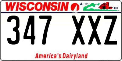 WI license plate 347XXZ