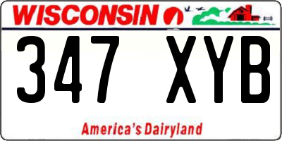 WI license plate 347XYB