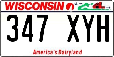 WI license plate 347XYH