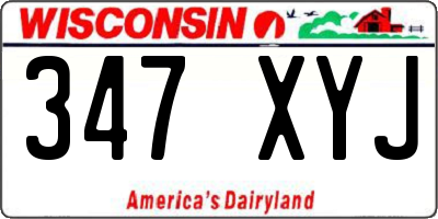 WI license plate 347XYJ