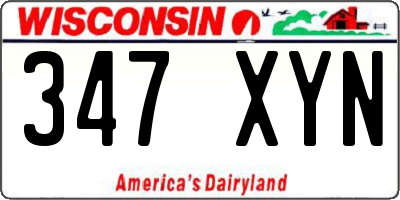 WI license plate 347XYN