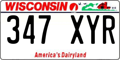 WI license plate 347XYR