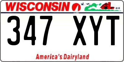 WI license plate 347XYT