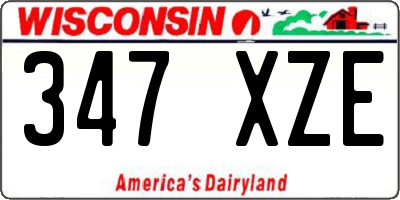 WI license plate 347XZE