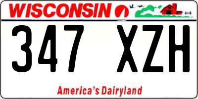 WI license plate 347XZH