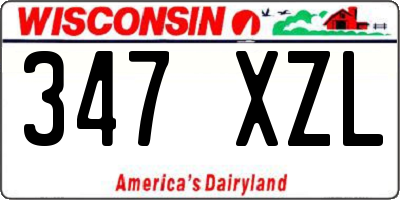 WI license plate 347XZL