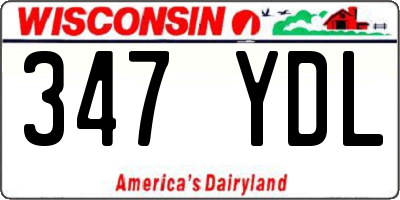 WI license plate 347YDL