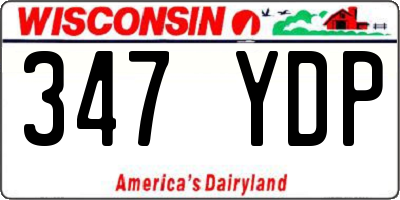 WI license plate 347YDP