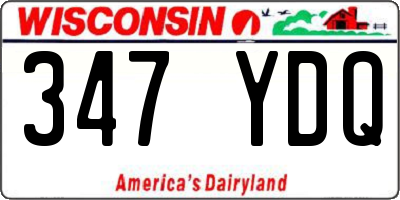 WI license plate 347YDQ