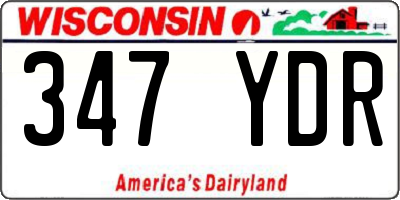 WI license plate 347YDR