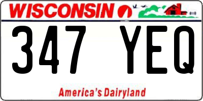 WI license plate 347YEQ