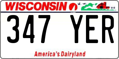WI license plate 347YER