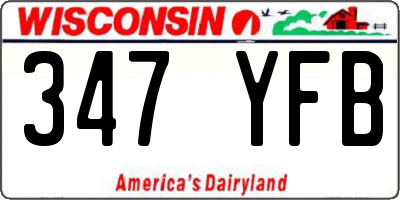 WI license plate 347YFB