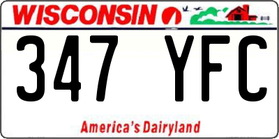 WI license plate 347YFC