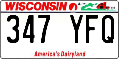 WI license plate 347YFQ