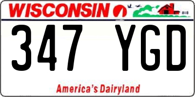 WI license plate 347YGD