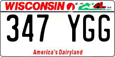WI license plate 347YGG