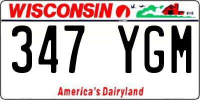 WI license plate 347YGM