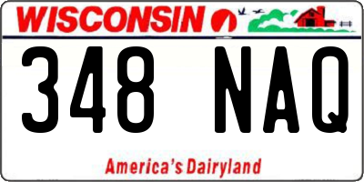 WI license plate 348NAQ