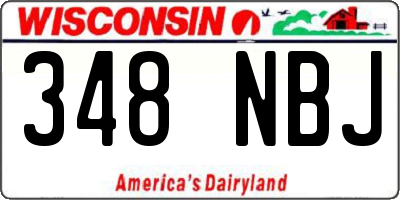 WI license plate 348NBJ