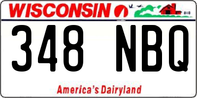 WI license plate 348NBQ