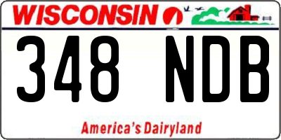 WI license plate 348NDB