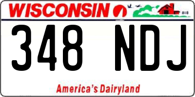 WI license plate 348NDJ
