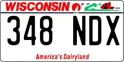 WI license plate 348NDX