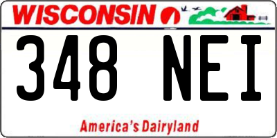 WI license plate 348NEI