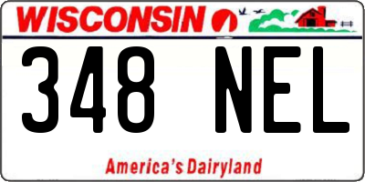 WI license plate 348NEL