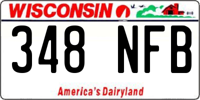 WI license plate 348NFB