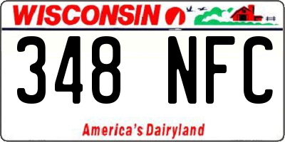 WI license plate 348NFC