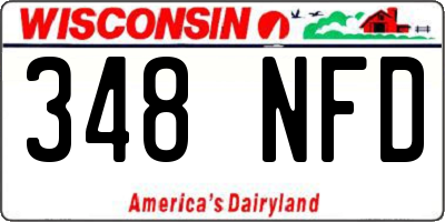 WI license plate 348NFD