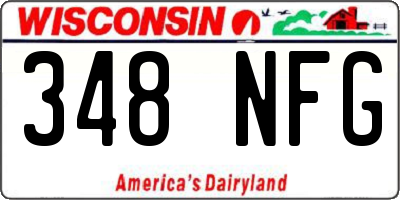 WI license plate 348NFG