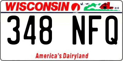 WI license plate 348NFQ