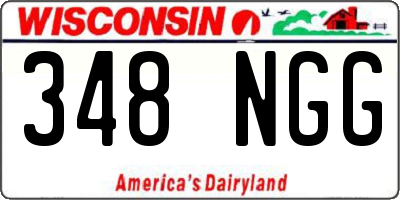 WI license plate 348NGG