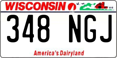WI license plate 348NGJ