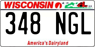 WI license plate 348NGL