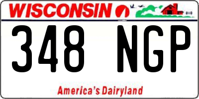 WI license plate 348NGP