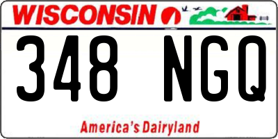 WI license plate 348NGQ