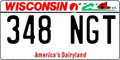 WI license plate 348NGT