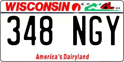 WI license plate 348NGY