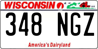 WI license plate 348NGZ