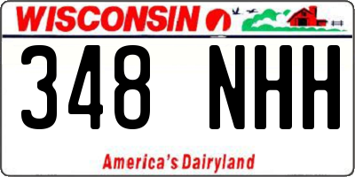 WI license plate 348NHH