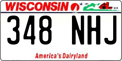 WI license plate 348NHJ
