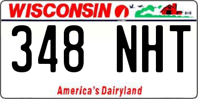 WI license plate 348NHT