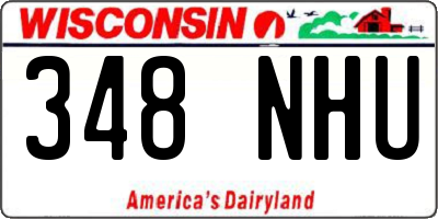 WI license plate 348NHU